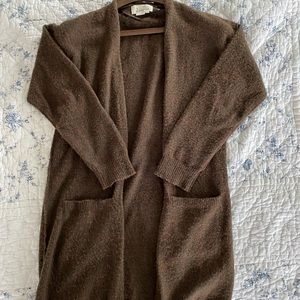 Anthropologie brown super soft cardigan - size XS but fits larger